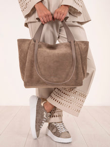 Borsa Oliver Coccinelle in Suede Taupe