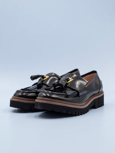 Mocassino Beat Shiny Coccinelle in Pelle Nero Lucido