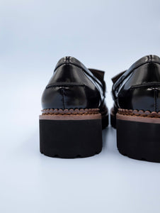 Mocassino Beat Shiny Coccinelle in Pelle Nero Lucido