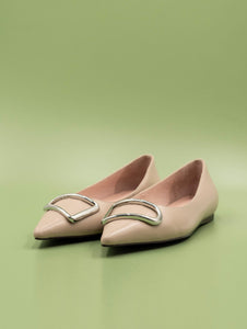 Ballerine Himma Shiny Coccinelle in Pelle Nude