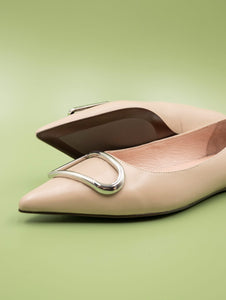 Ballerine Himma Shiny Coccinelle in Pelle Nude