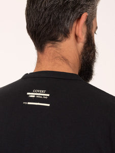 T-Shirt Covert in Cotone Nera