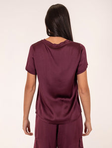 T-Shirt Daniele Fiesoli in Viscosa Stretch Bordeaux