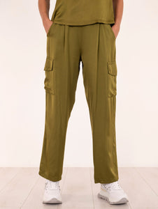 Pantalone Cargo Daniele Fiesoli in Viscosa Stretch Pistacchio