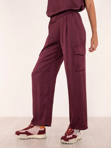 Pantalone Cargo Daniele Fiesoli in Viscosa Stretch Bordeaux