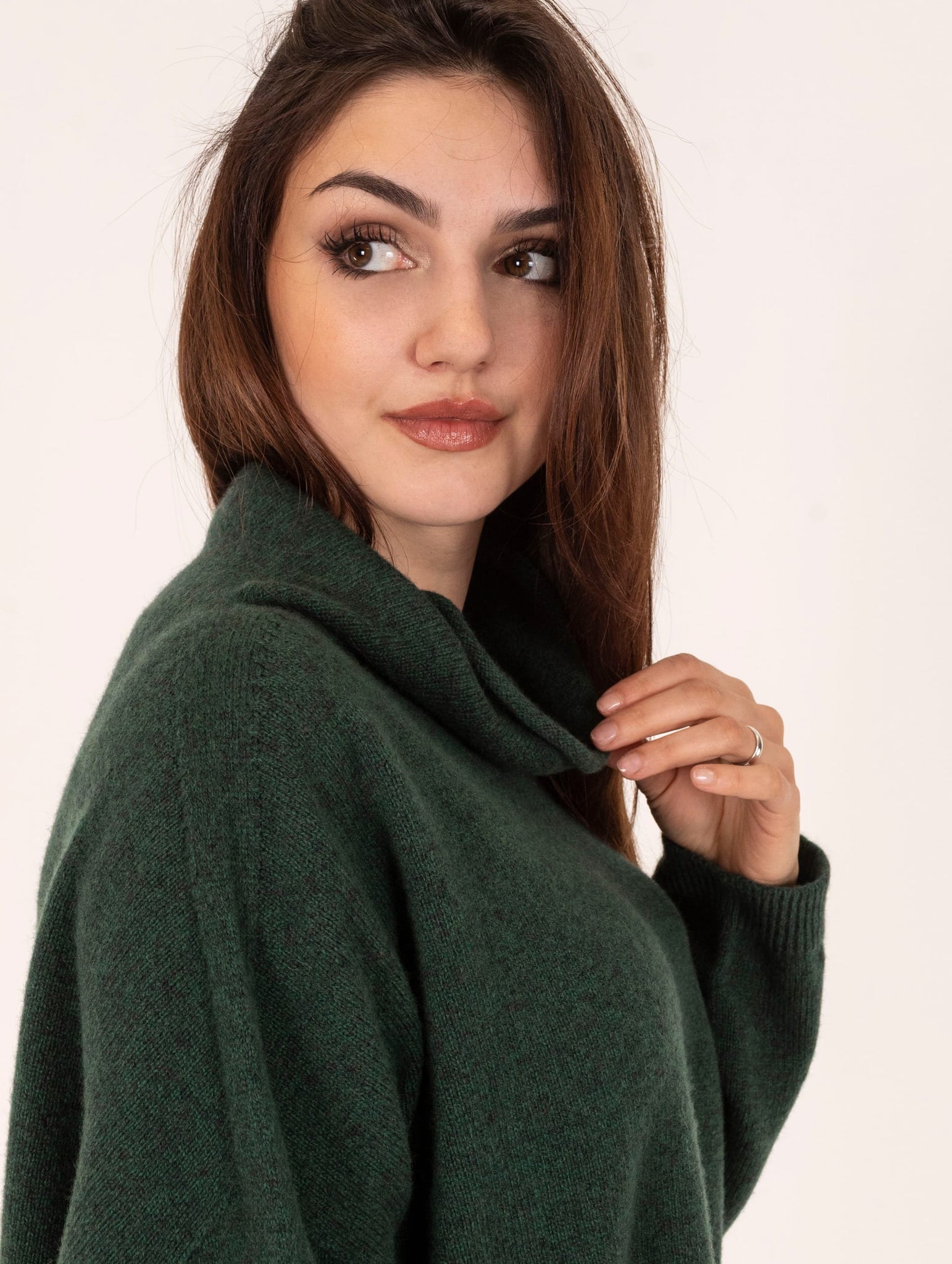 Maxi Pullover Daniele Fiesoli in Lana Merinos Extravergine Verde