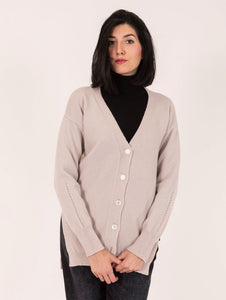 Cardigan Daniele Fiesoli in Lana e Cashmere Panna