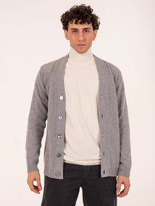 Cardigan Daniele Fiesoli in Eco Cashmere Cenere