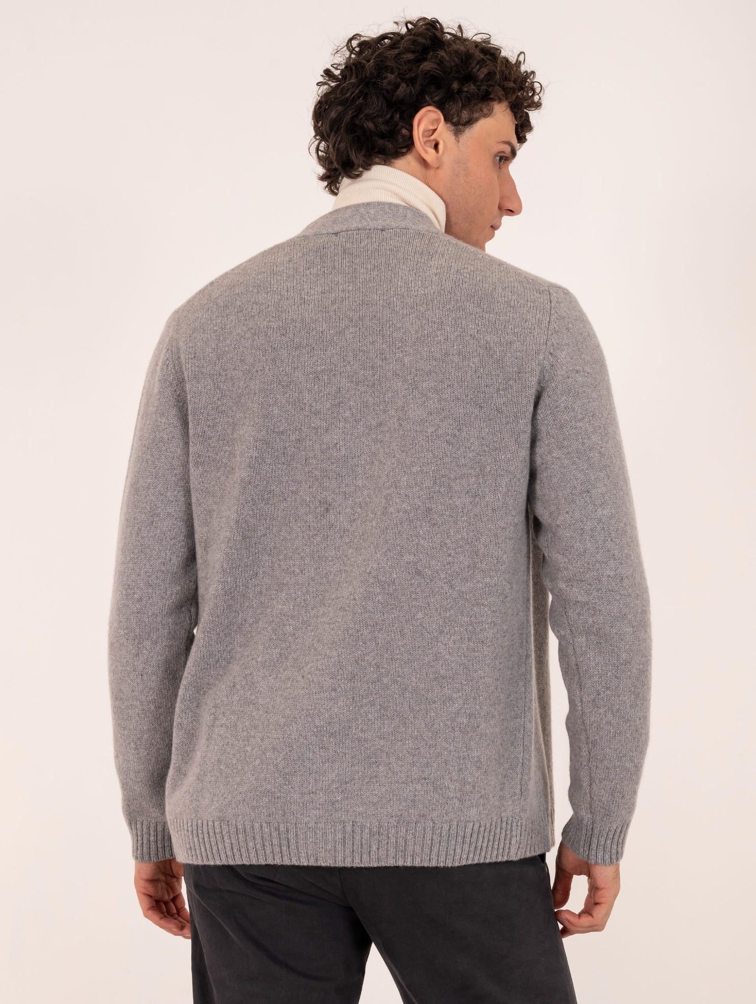 Cardigan Daniele Fiesoli in Eco Cashmere Cenere