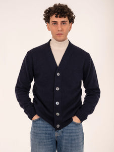 Cardigan Daniele Fiesoli in Eco Cashmere Blu