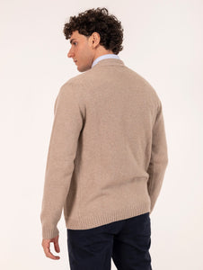 Cardigan Daniele Fiesoli in Eco Cashmere Sabbia