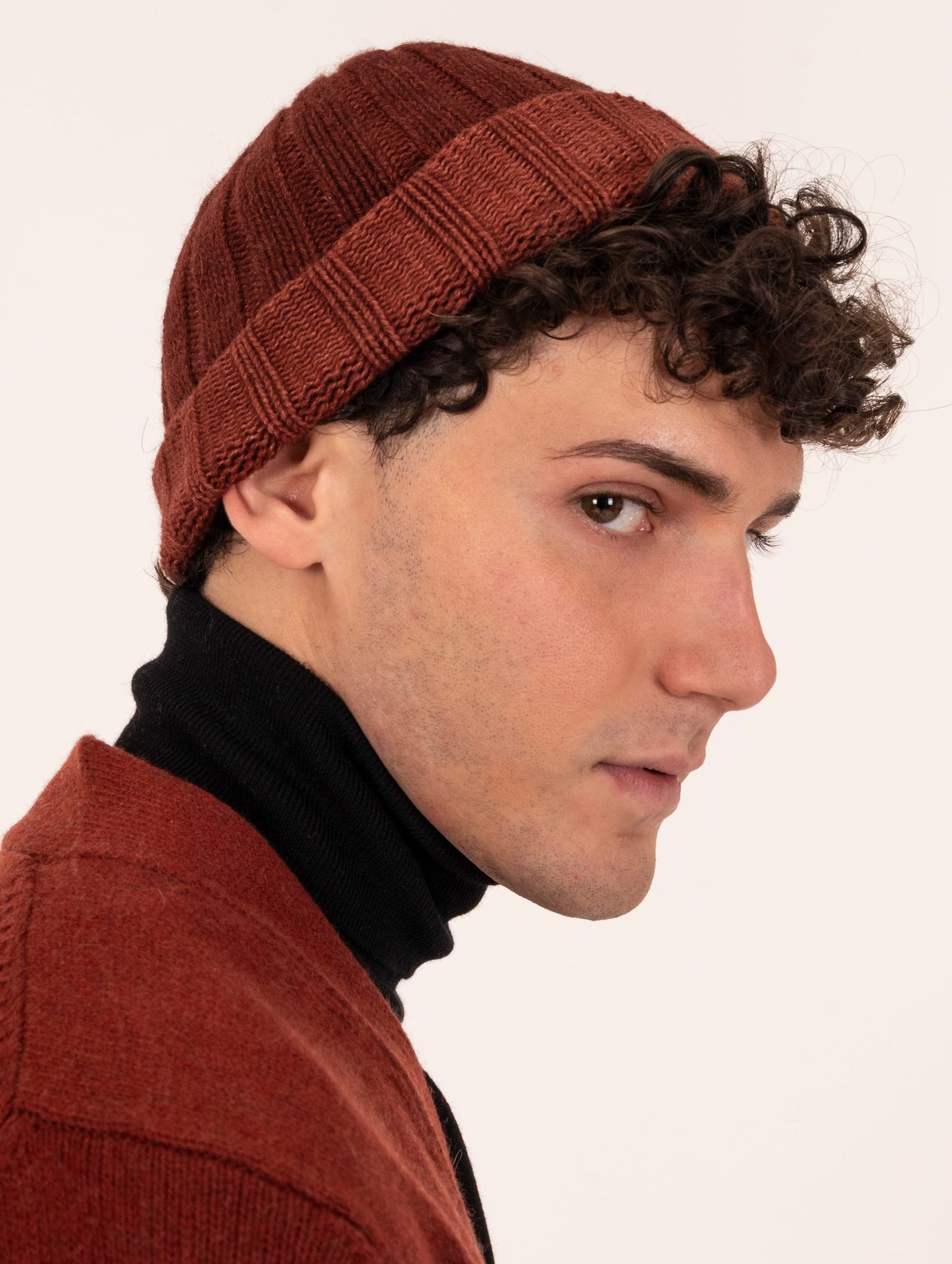 Cappello Daniele Fiesoli in Eco Cashmere Castagna