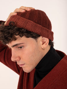 Cappello Daniele Fiesoli in Eco Cashmere Castagna