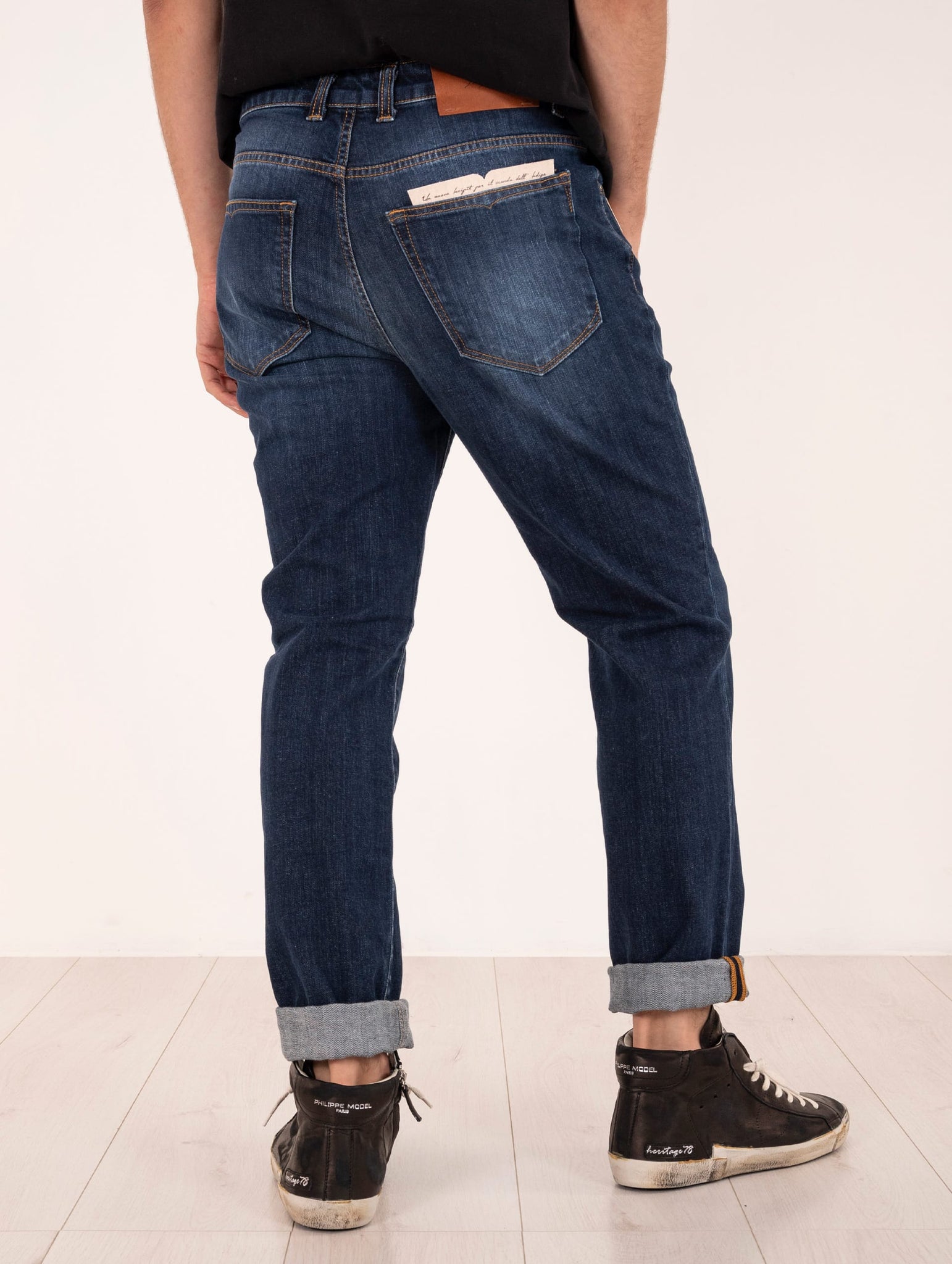 Jeans Devorè in Cotone Denim Scuro