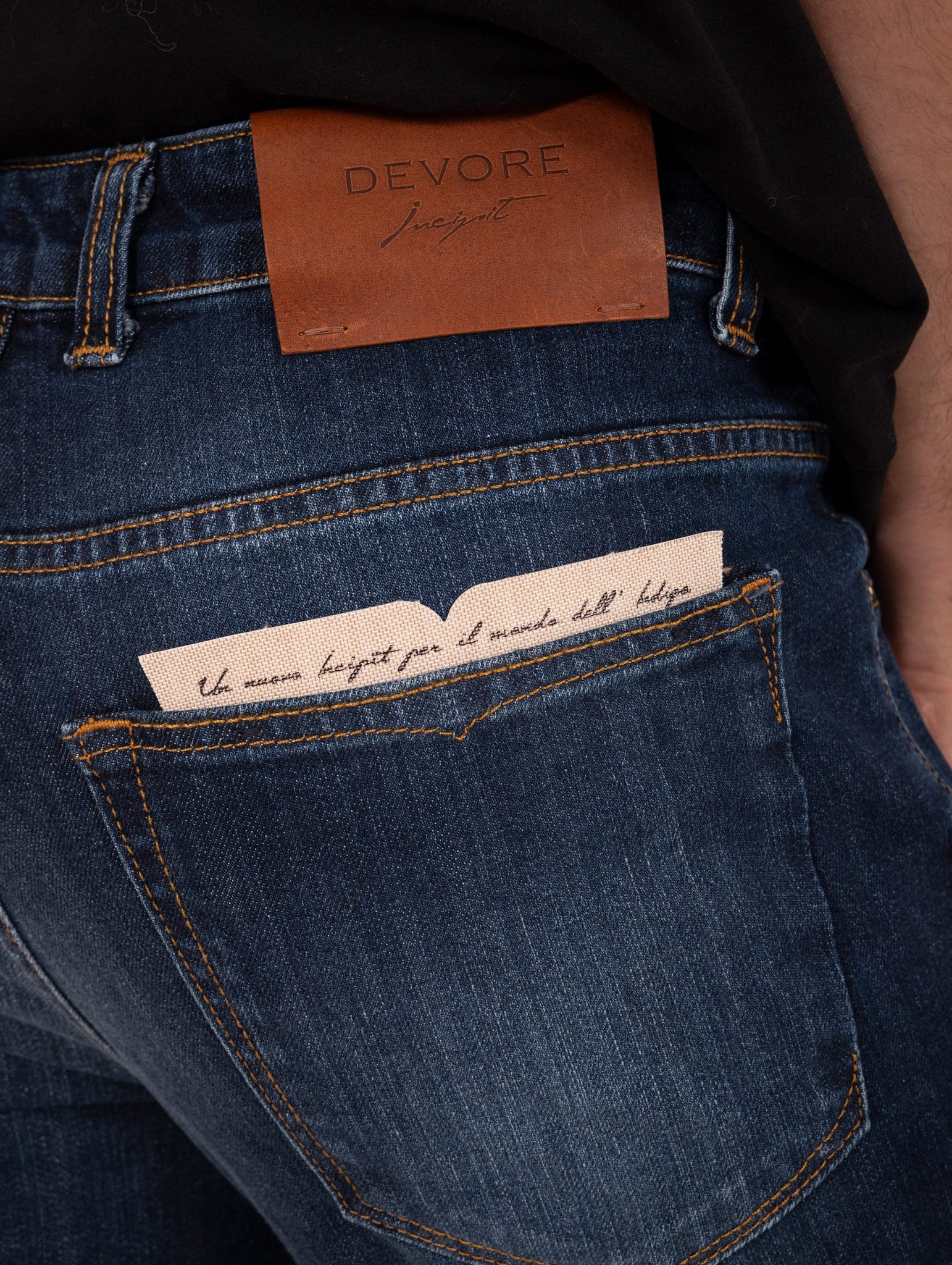 Jeans Devorè in Cotone Denim Scuro