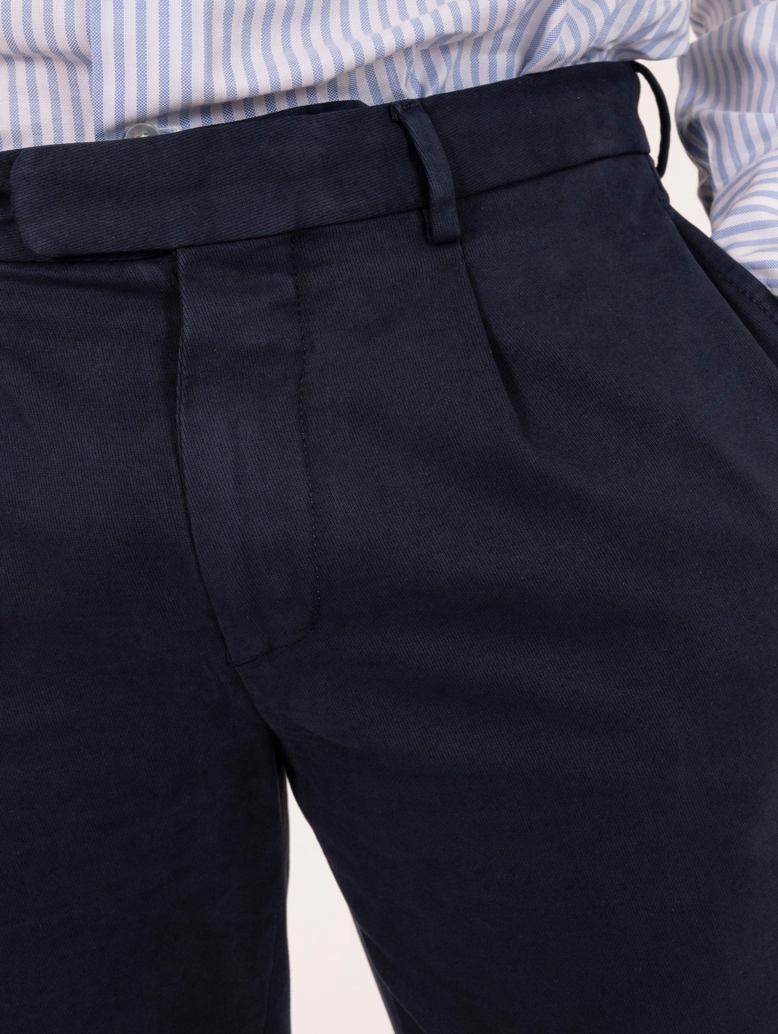 Pantalone Devorè in Cotone Piquet Navy