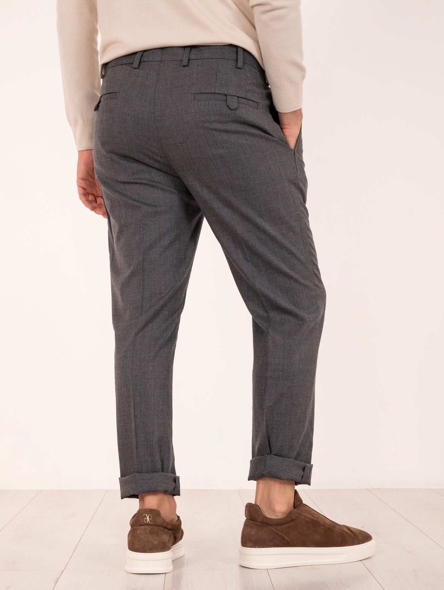 Pantalone Devorè in Lana Grigio