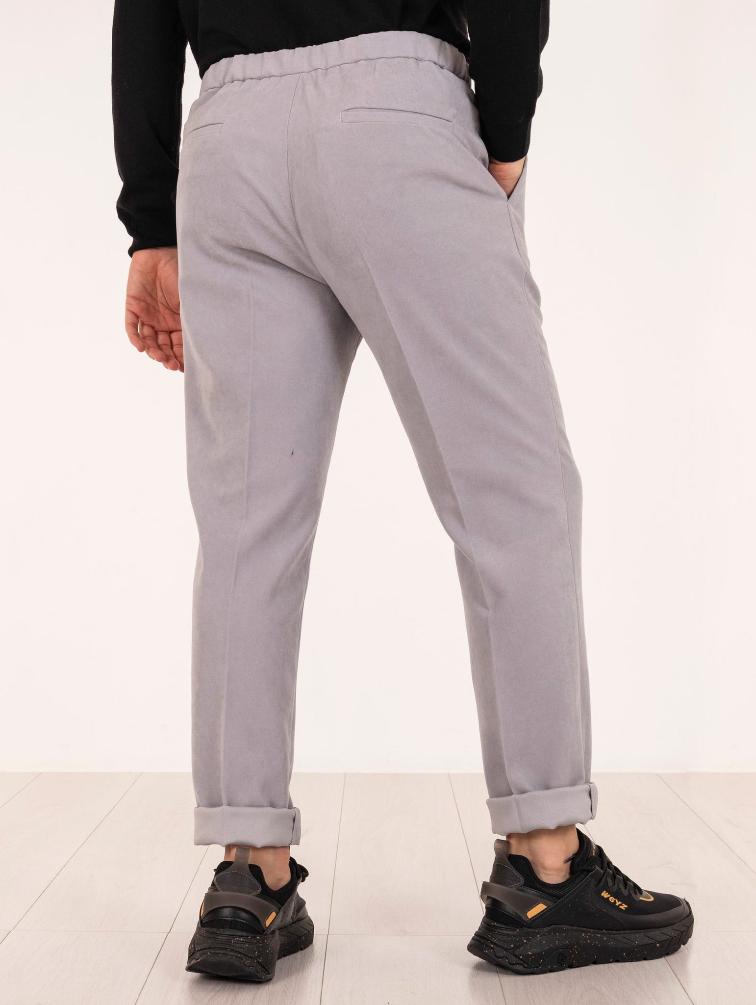 Pantalone Devorè in Tessuto Tecnico Grigio Perla