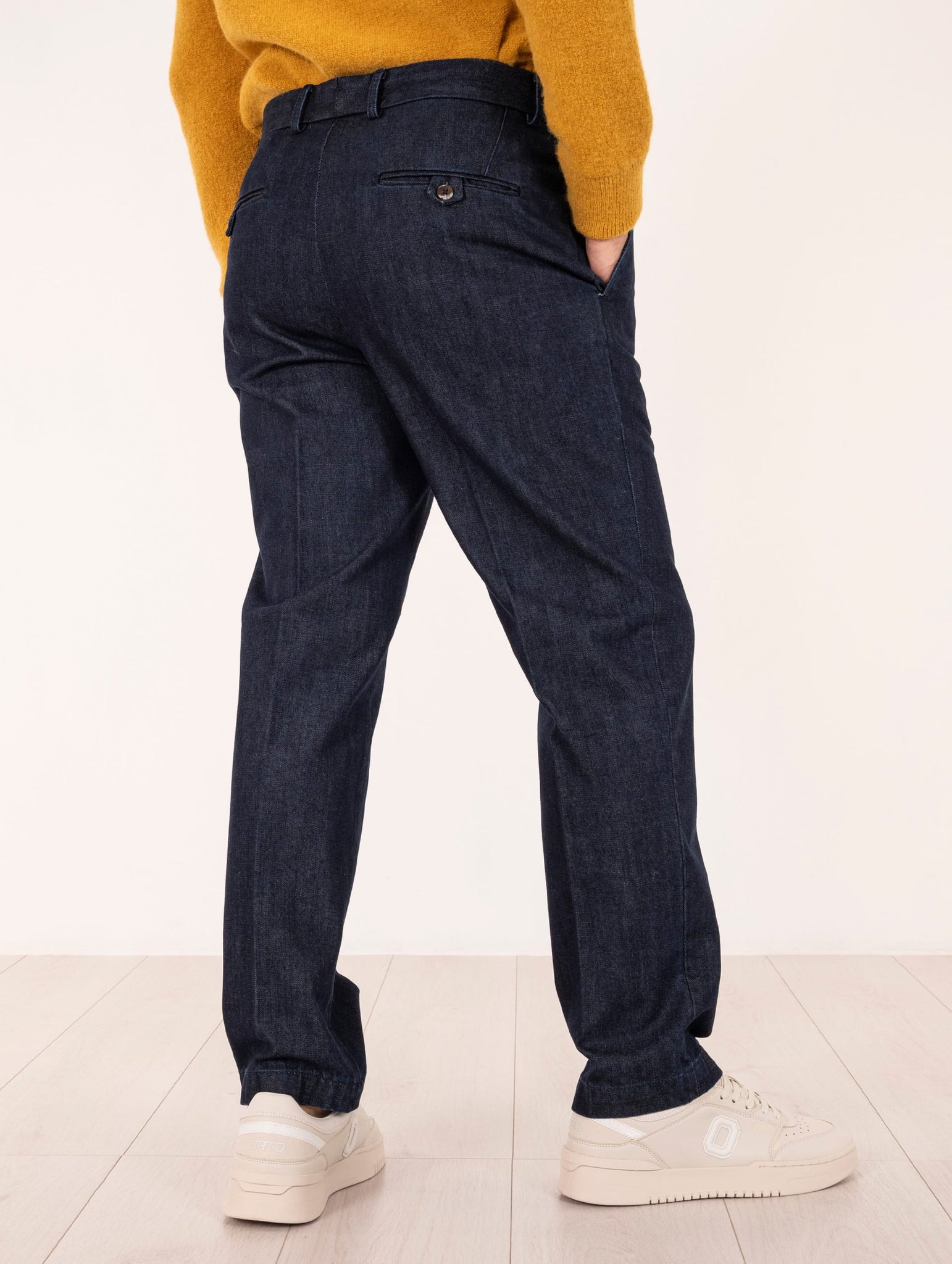 Pantalone Devorè in Cotone e Tencel Denim