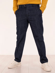 Pantalone Devorè in Cotone e Tencel Denim