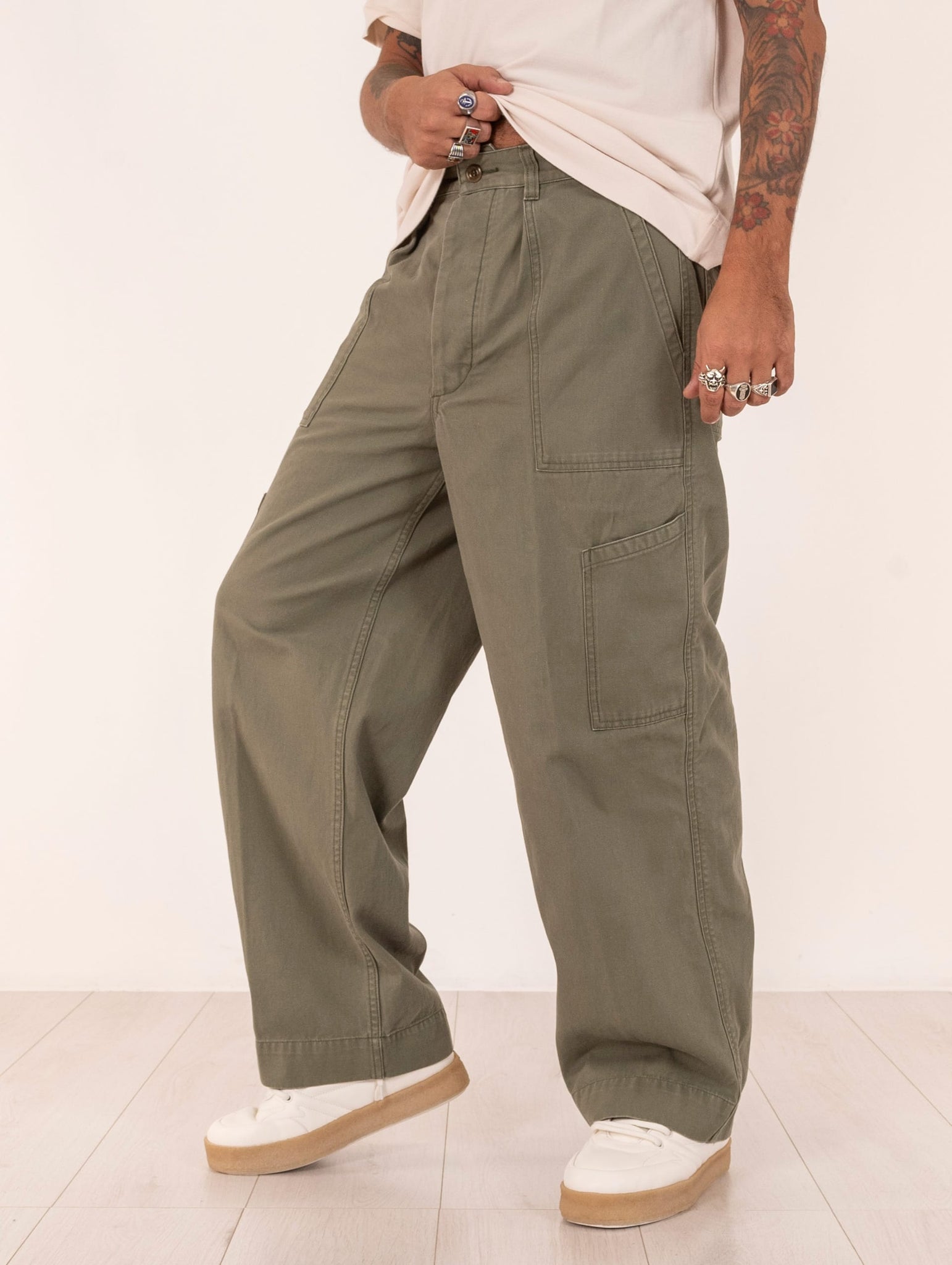 Pantaloni Utility Dockers in Cotone Cachi