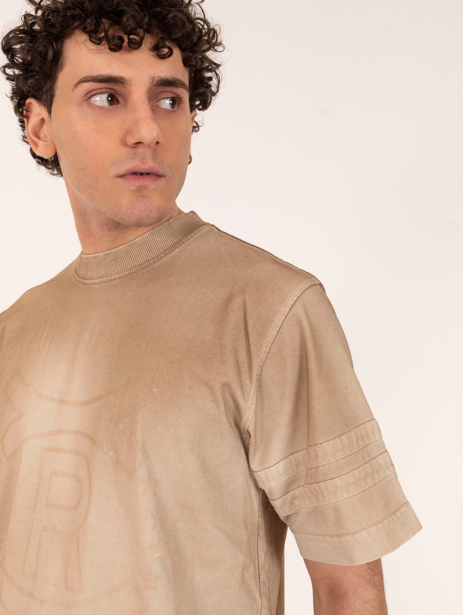 T-Shirt Eight Ross in Cotone Organico Beige