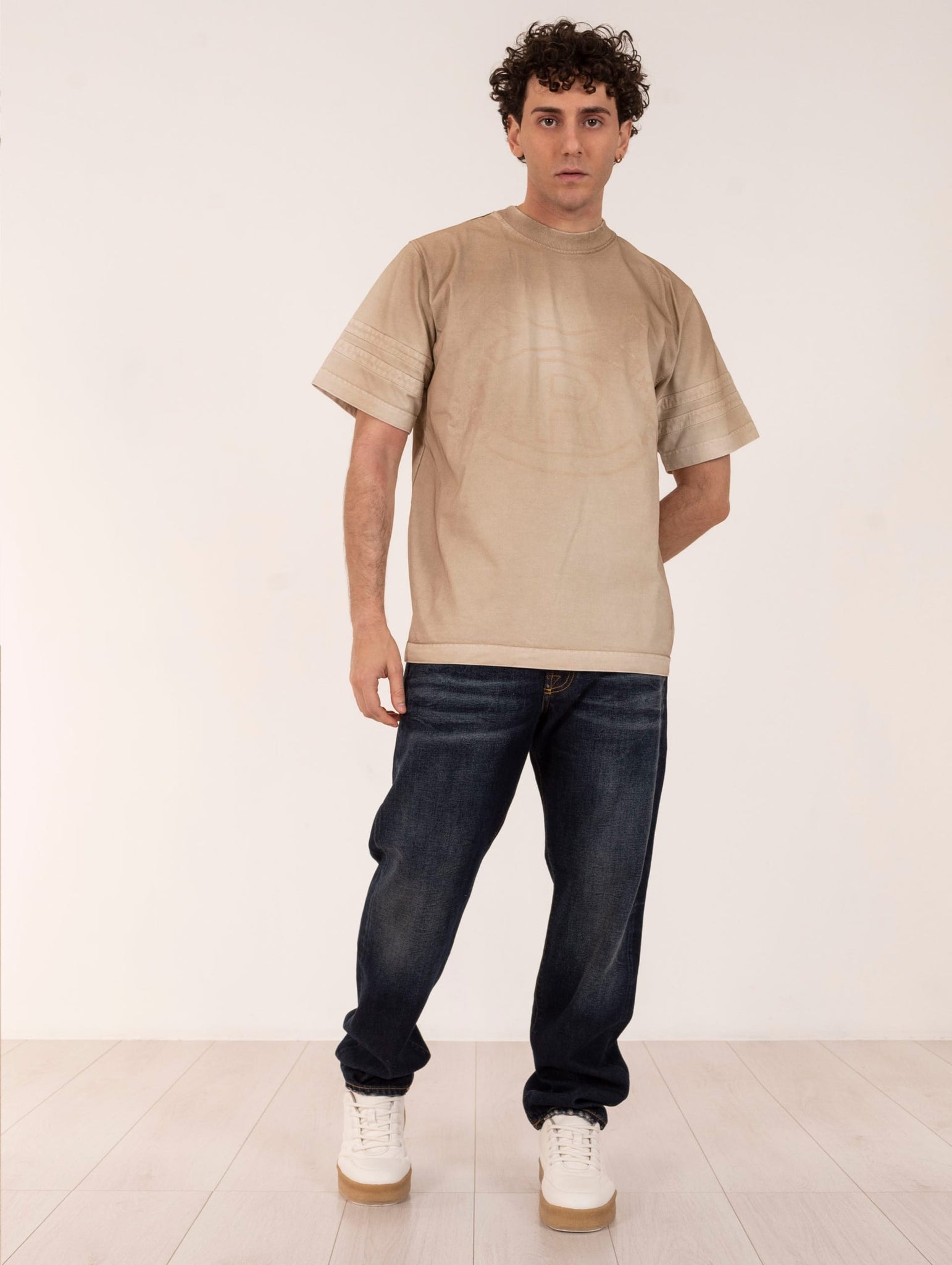 T-Shirt Eight Ross in Cotone Organico Beige