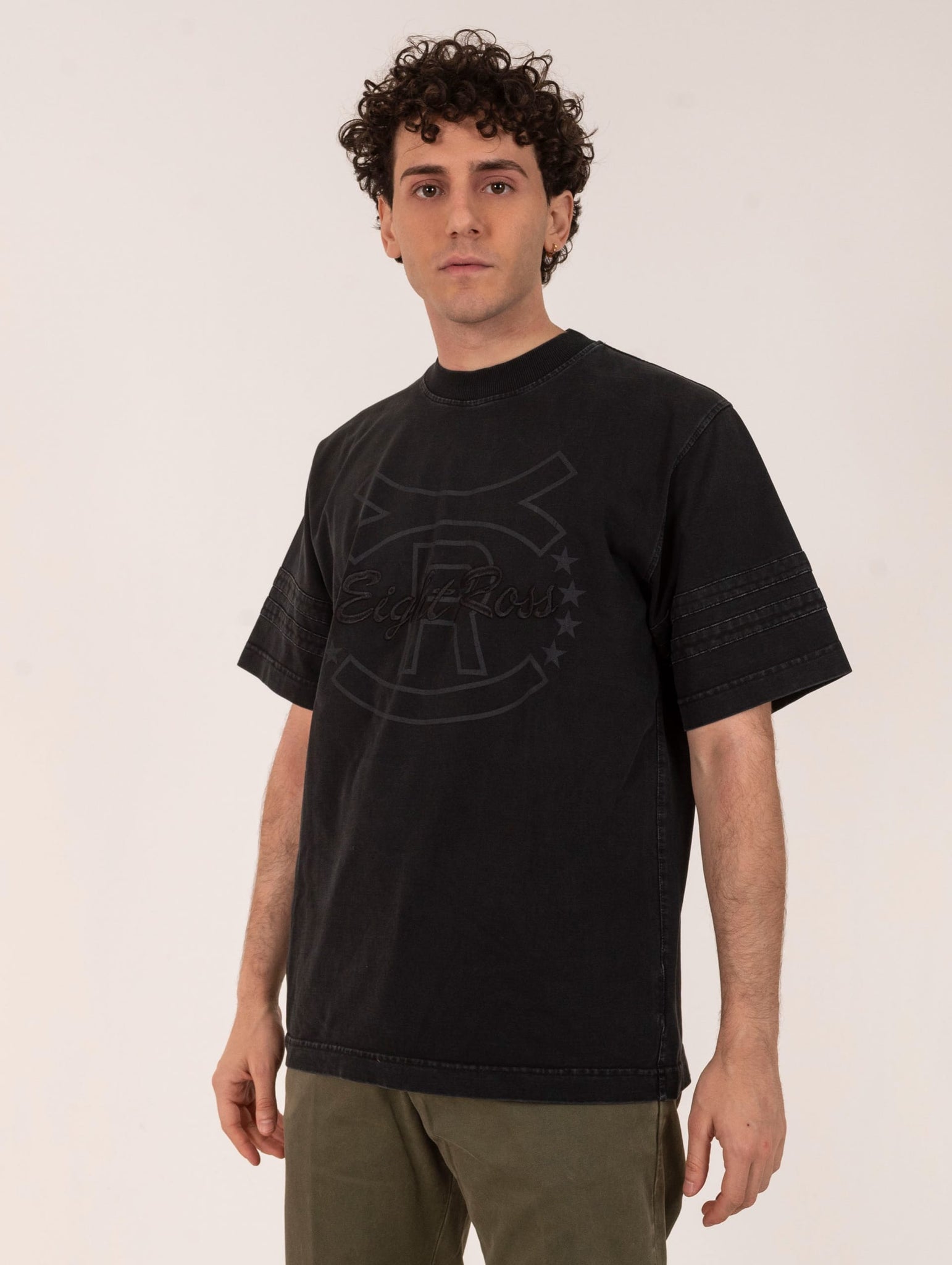 T-Shirt Eight Ross in Cotone Organico Nera