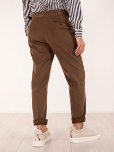 Pantalone Four Stroke in Cotone Marrone