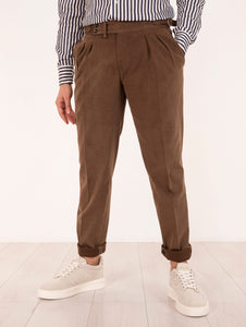 Pantalone Four Stroke in Cotone Marrone