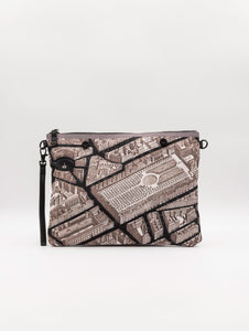 Pochette Liberty Fri-Yay Fantasia Tortora e Nero