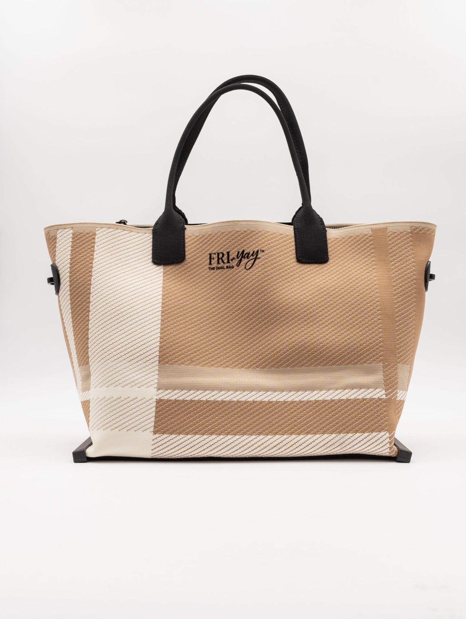 Borsa Fri-Yay Zoom Check Beige