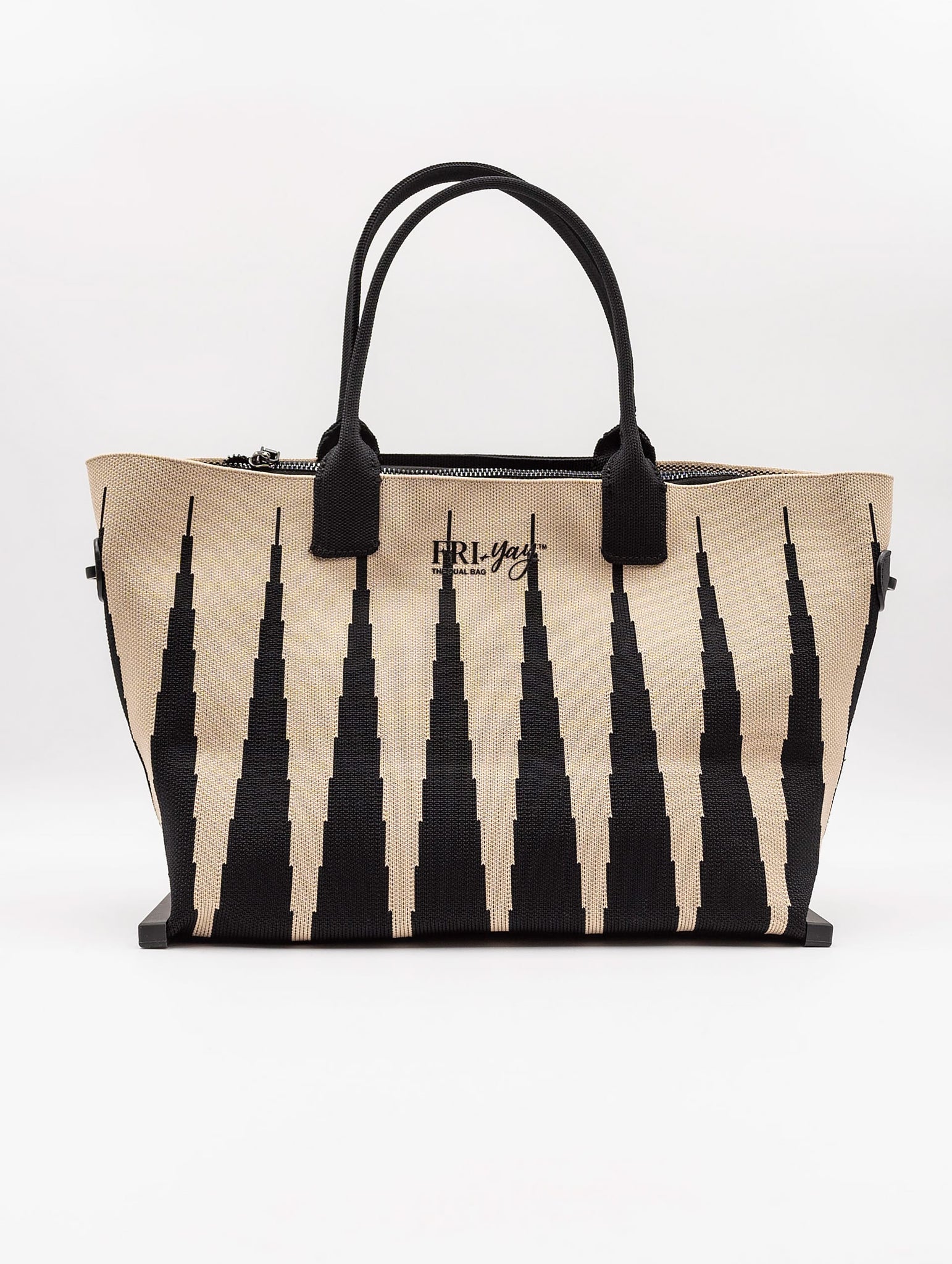 Borsa Fri-Yay Marta in Maglia Beige e Nera