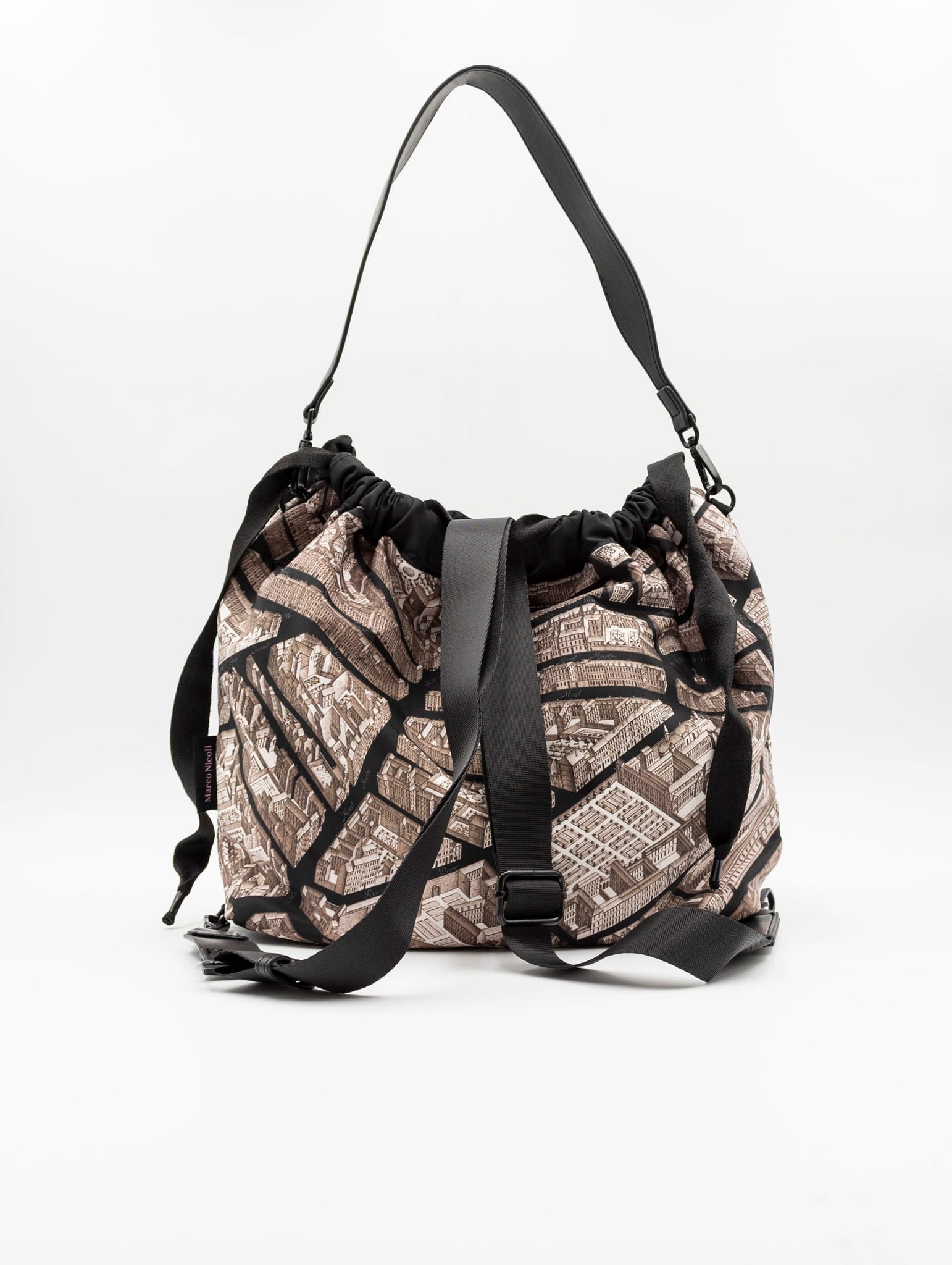 Borsa Zaino Paris Fri-Yay in Nylon Nero