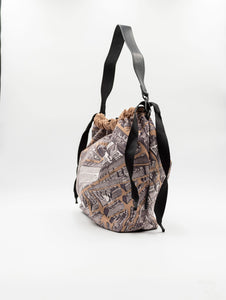 Borsa Zaino Paris Fri-Yay in Nylon Tortora