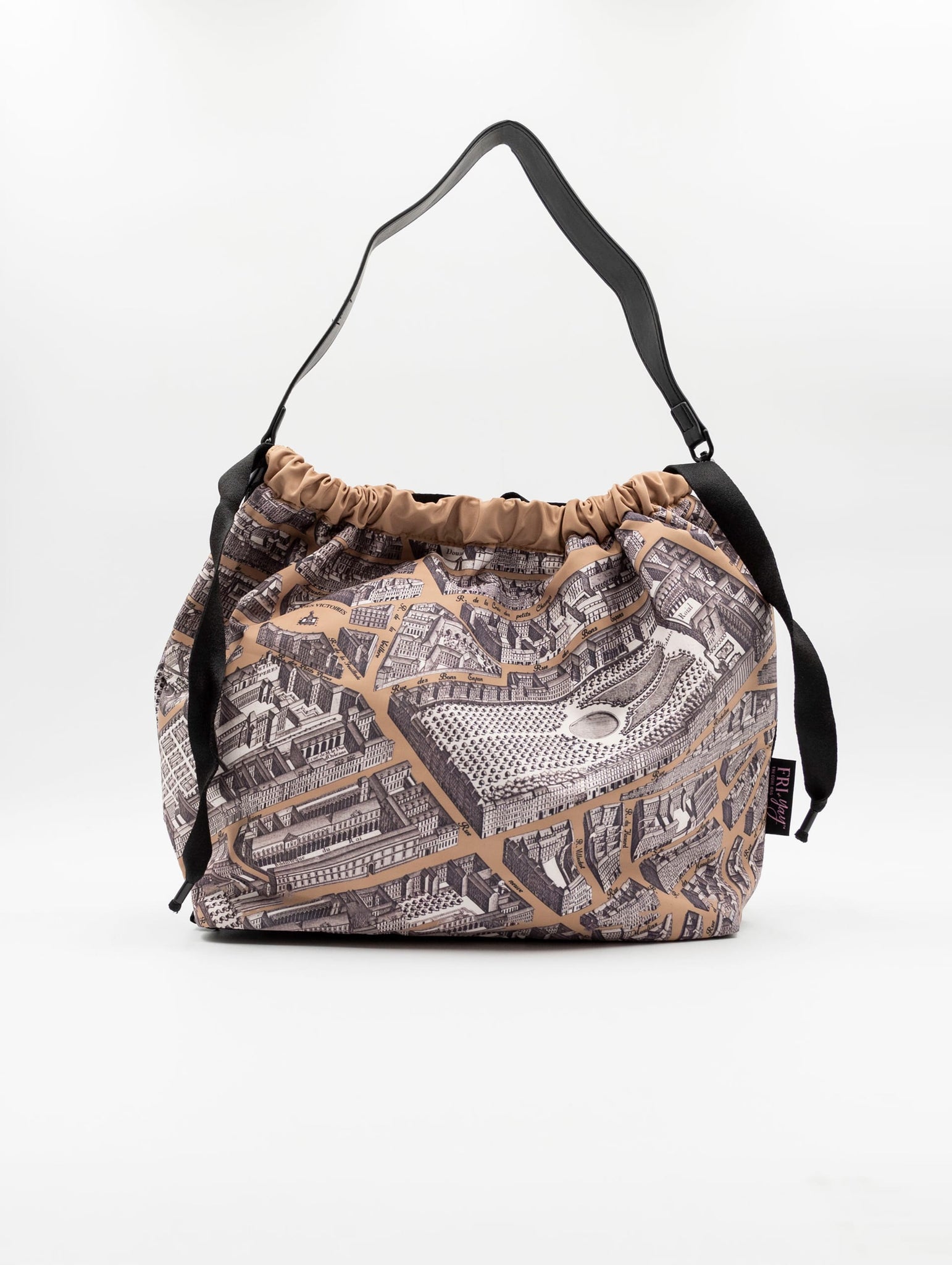 Borsa Zaino Paris Fri-Yay in Nylon Tortora