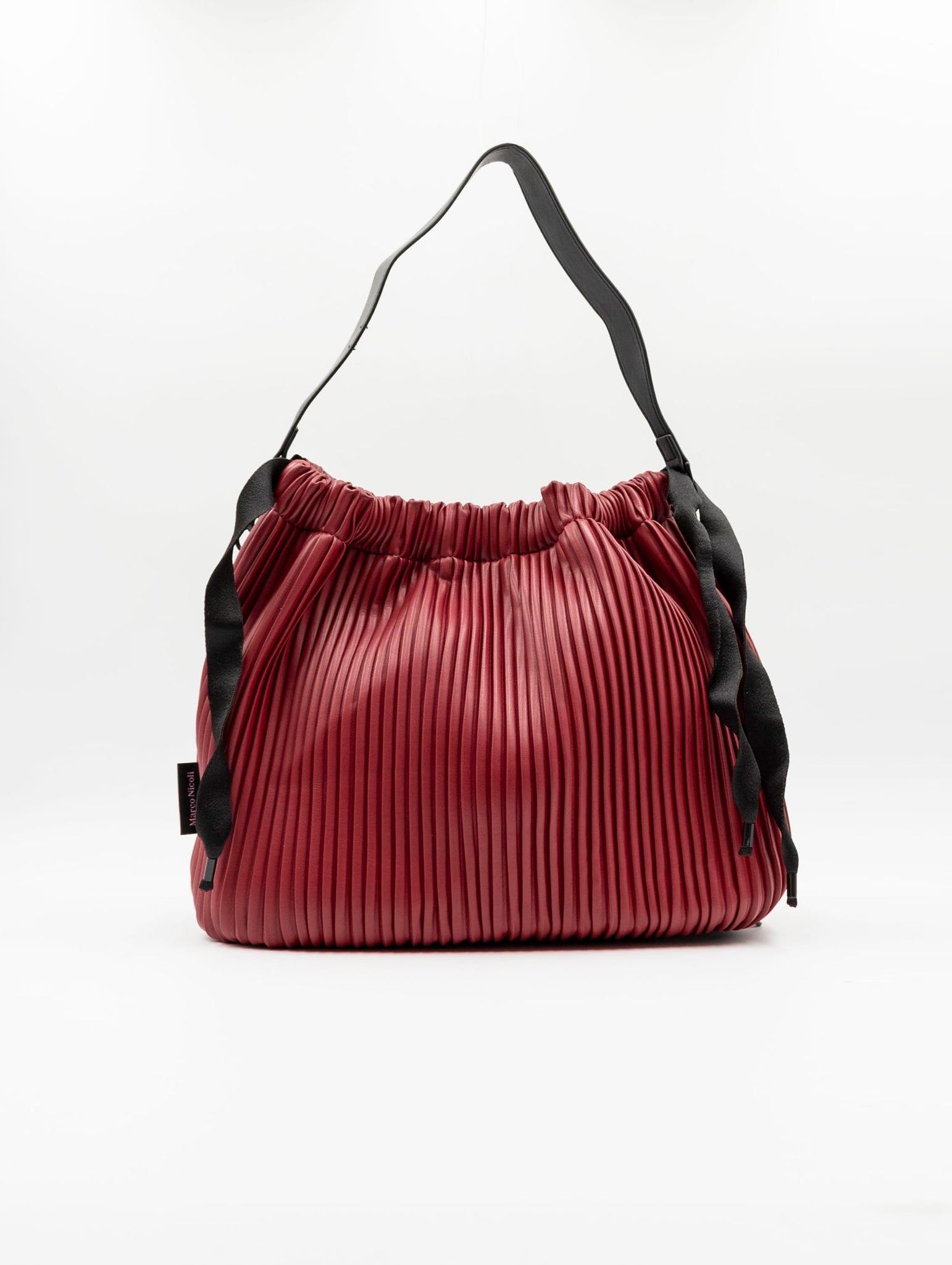 Borsa Zaino Fri-Yay in Eco Pelle Plissè Rosso