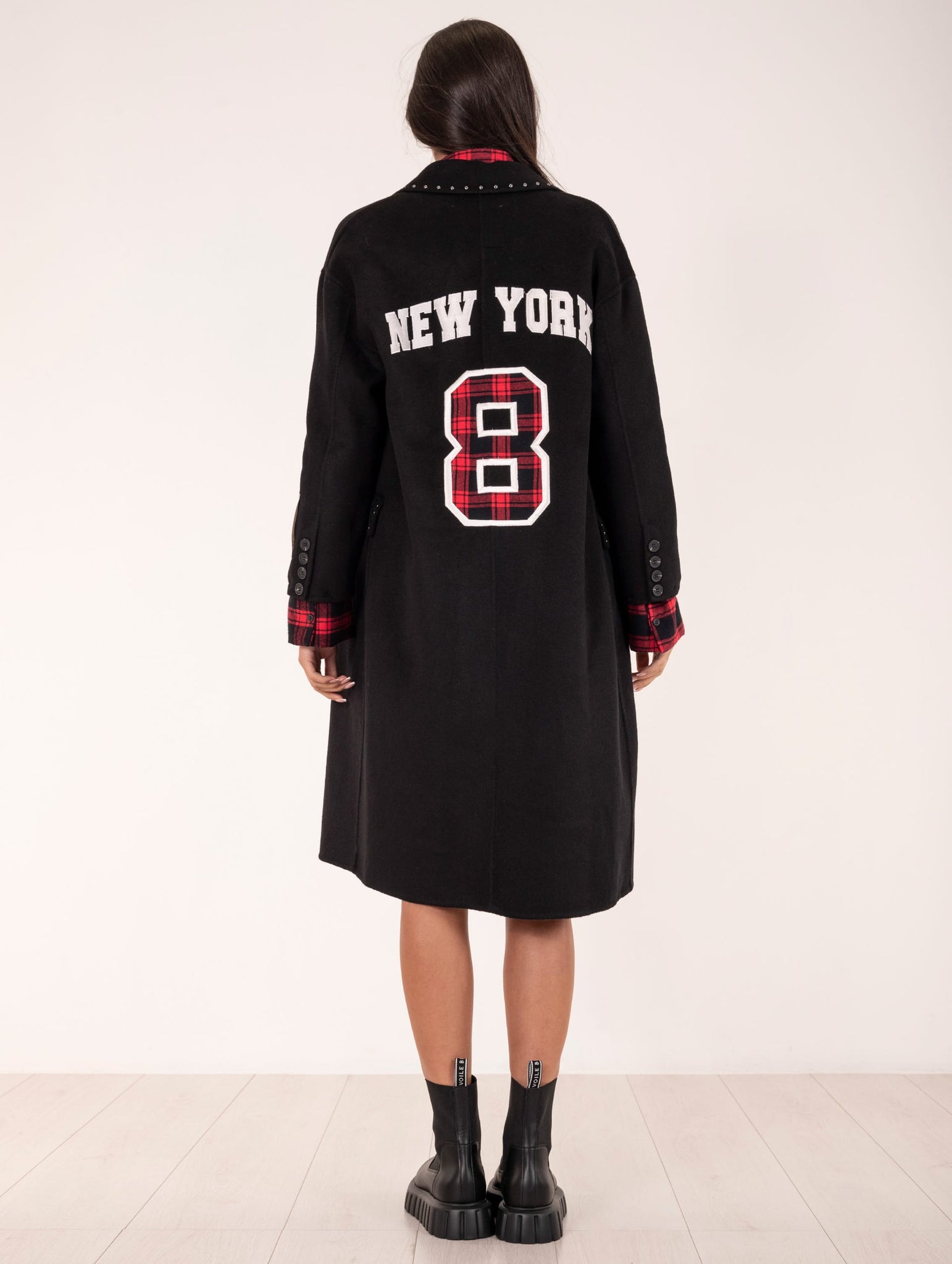 Cappotto Front Street New York in Lana Nero