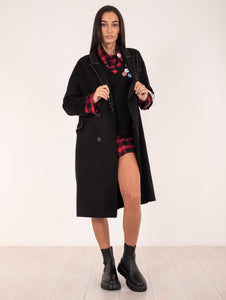 Cappotto Front Street New York in Lana Nero