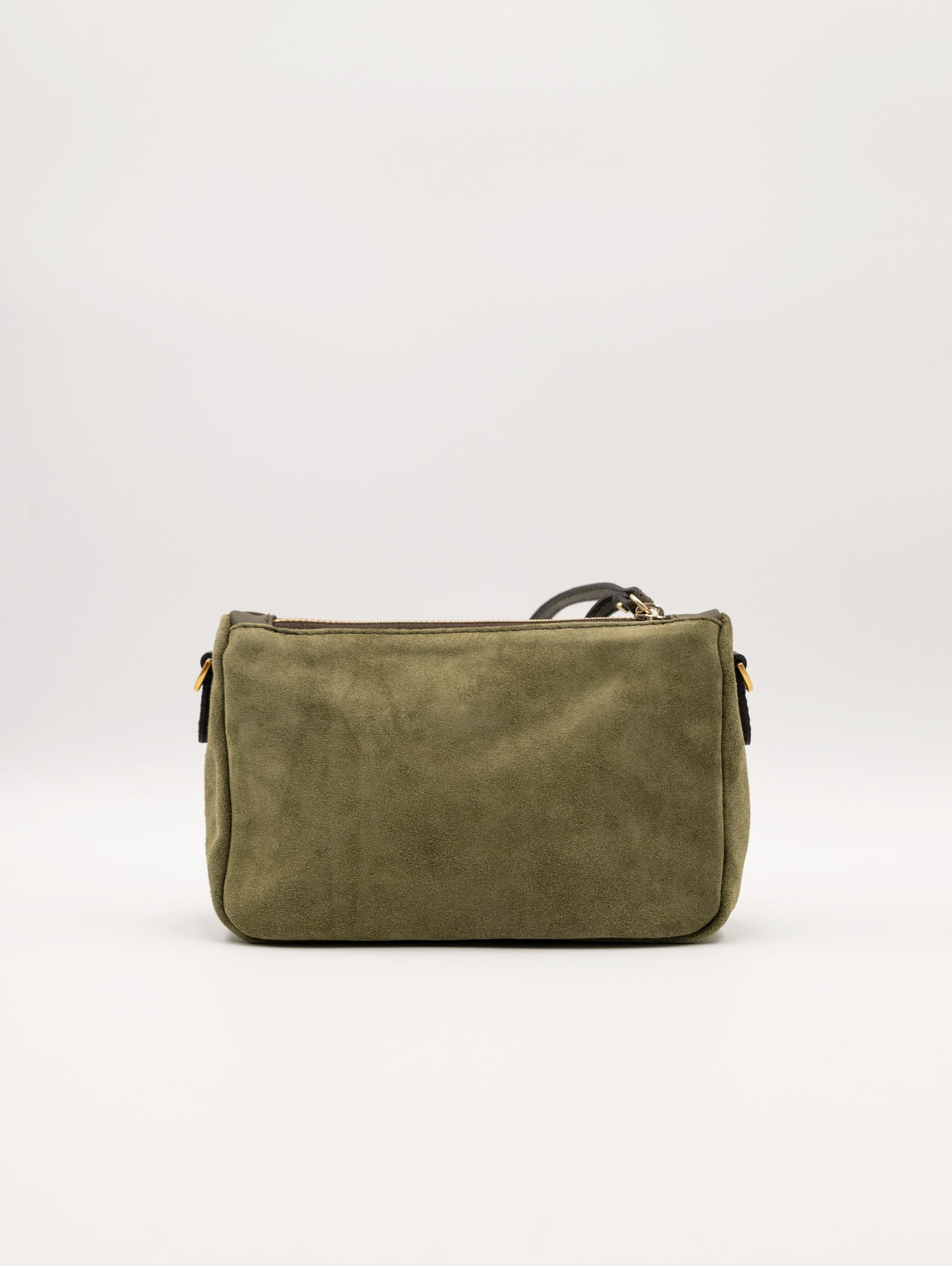 Nora Pouch Gianni Chiarini in Suede Verde Militare