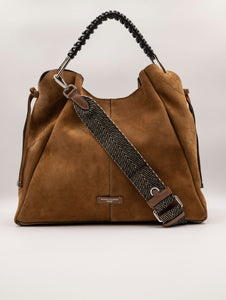 Borsa Era Gianni Chiarini in Suede Cognac