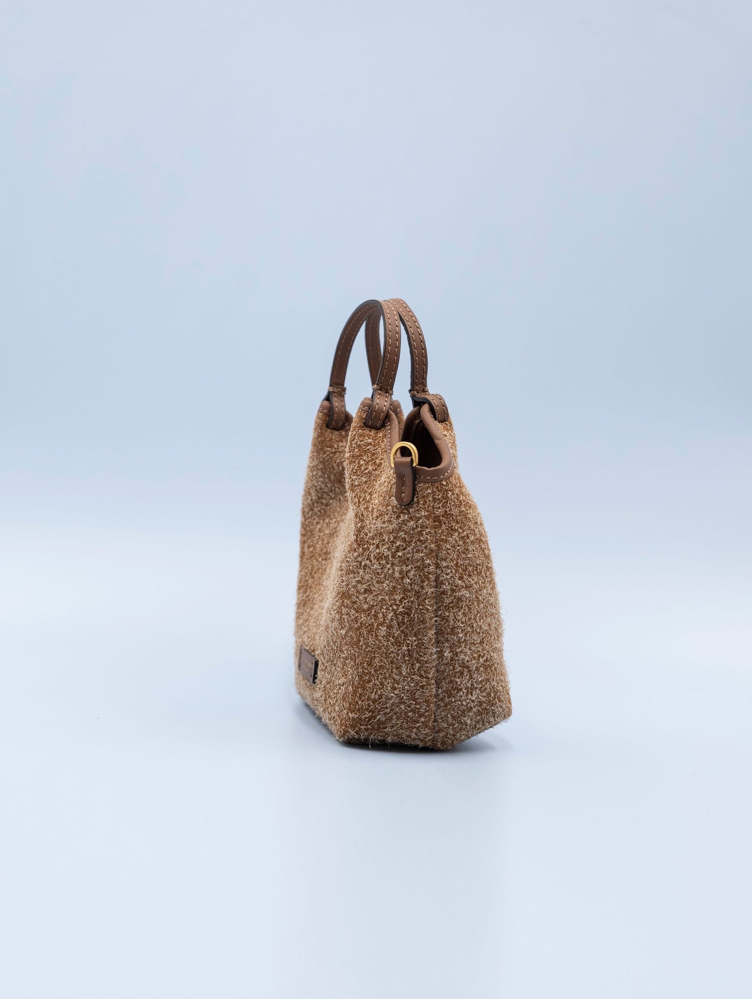 Mini Bag Dua Gianni Chiarini in Pelle Scamosciata Cognac