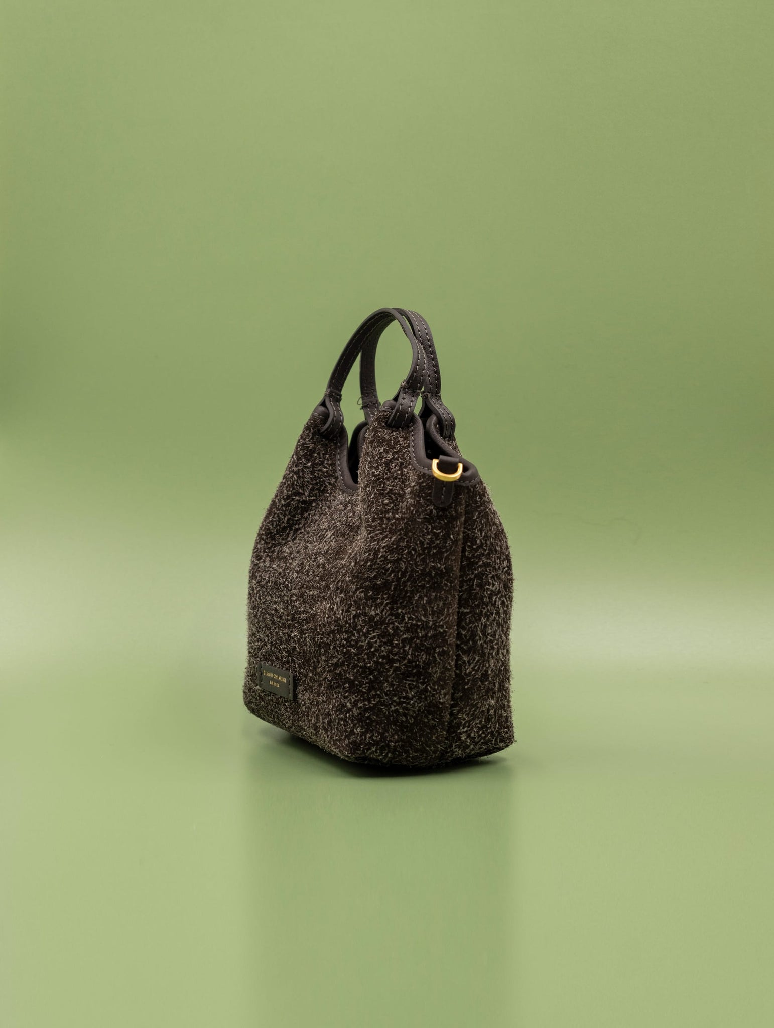 Mini Bag Dua Gianni Chiarini in Pelle Scamosciata Marrone