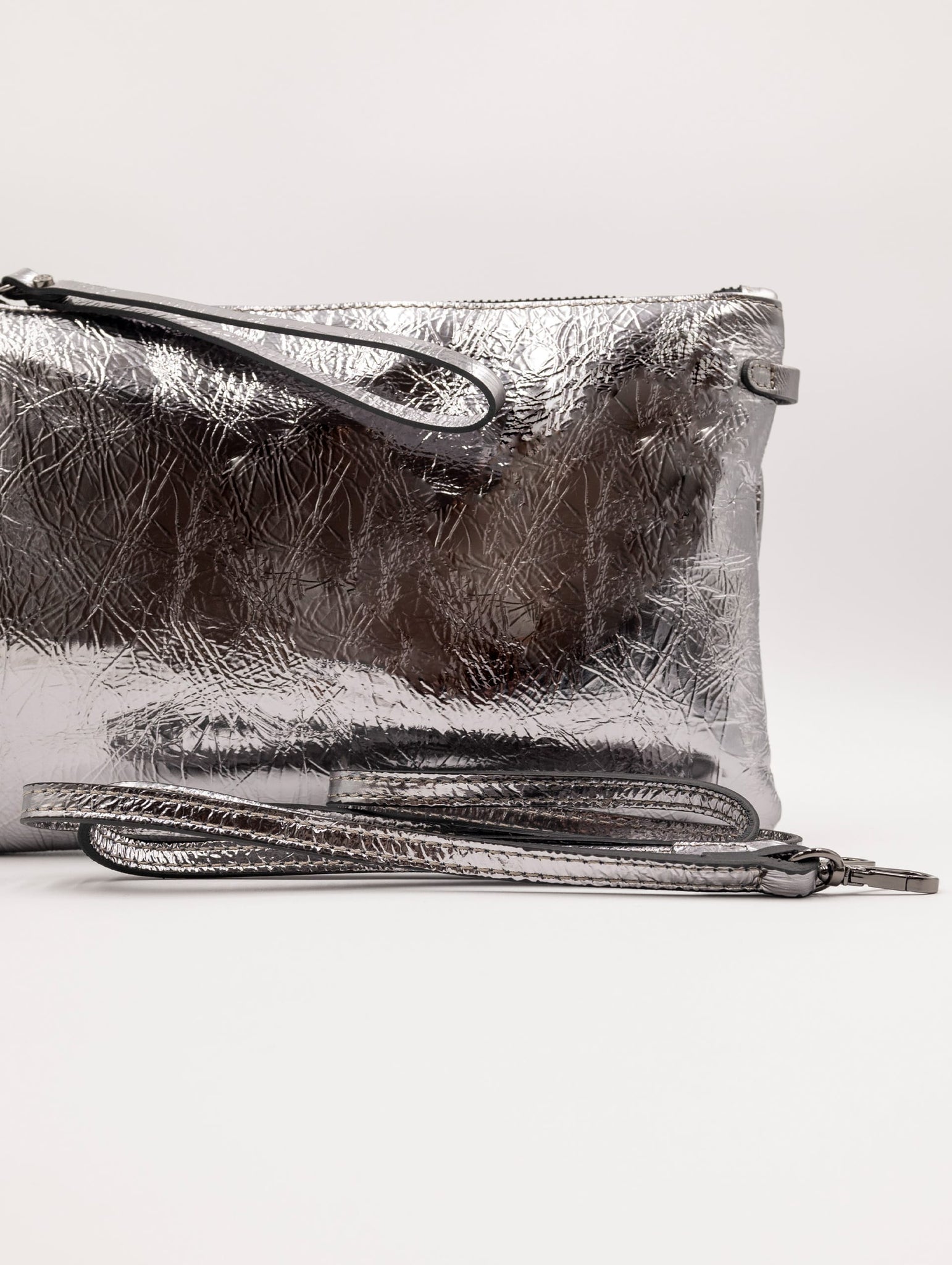 Pochette Hermy Gianni Chiarini in Pelle Vintage Argento