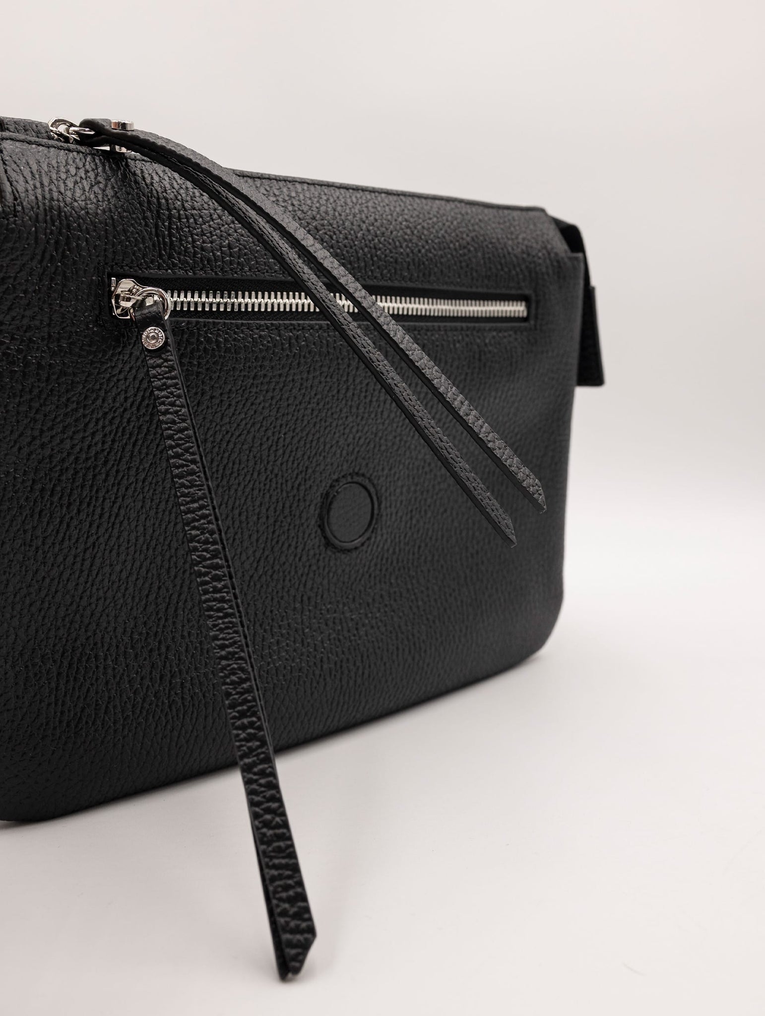 Borsa Three Gianni Chiarini in Pelle Martellata Nera