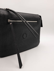 Borsa Three Gianni Chiarini in Pelle Martellata Nera