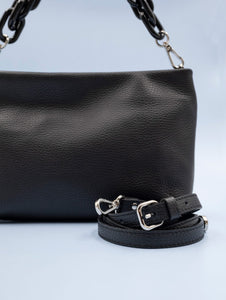 Pochette Brenda Gianni Chiarini in Pelle Martellata Nero