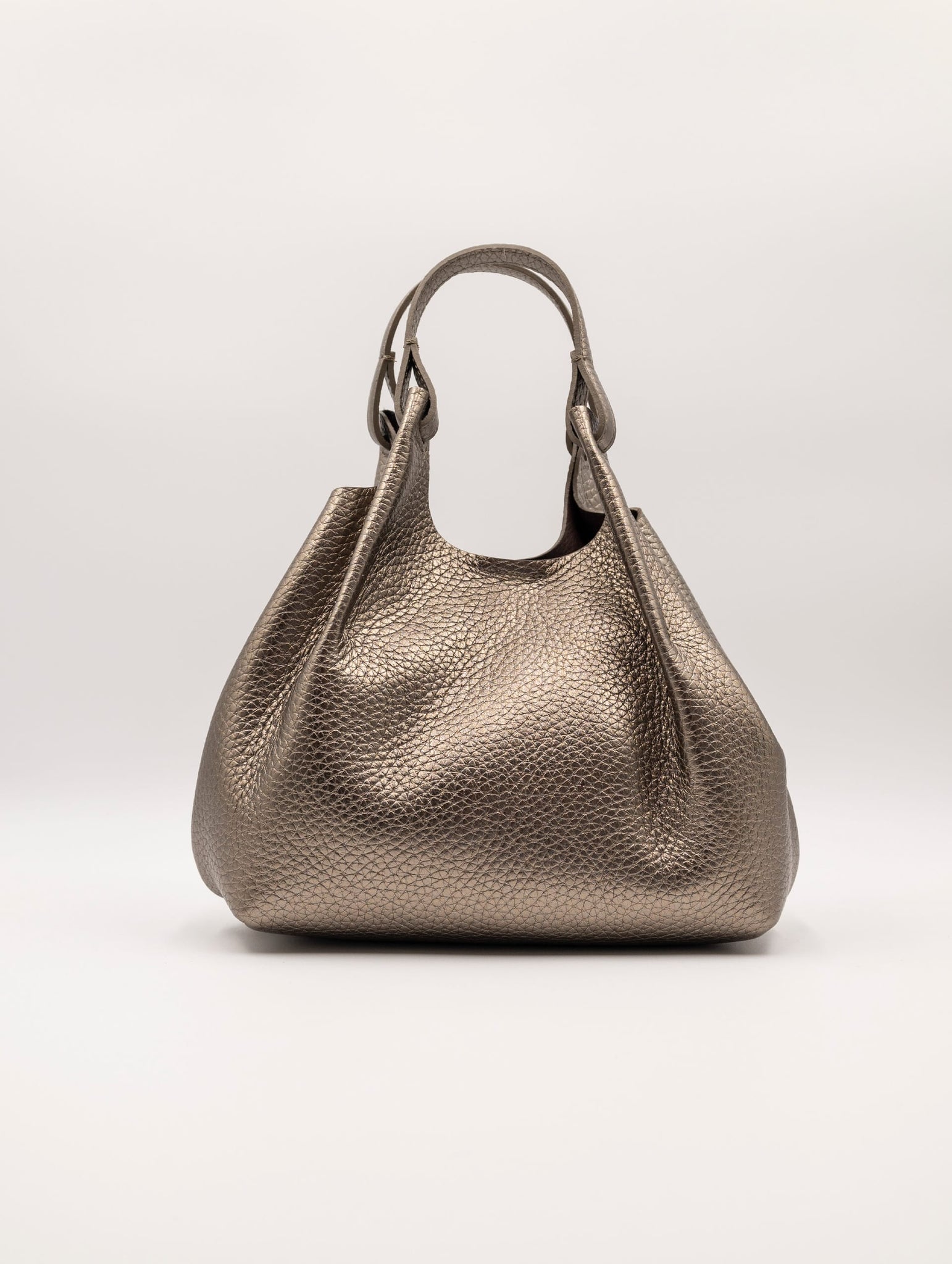 Borsa Dua Gianni Chiarini in Pelle Martellata Laminata Bronzo