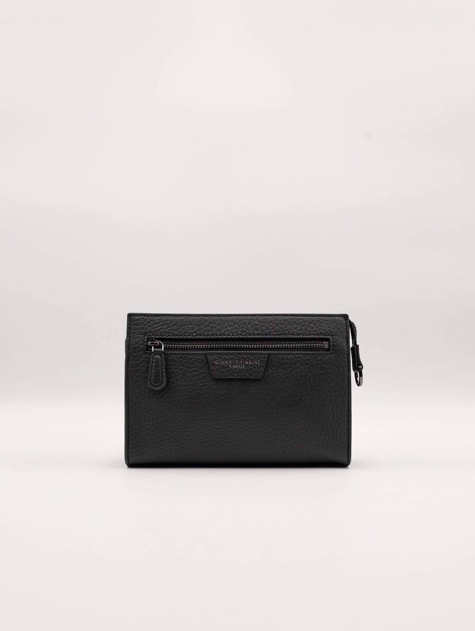 Pochette Gianni Chiarini in Pelle Martellata Nera