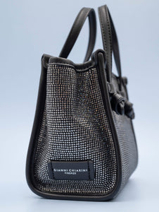 Mini Bag Miss Marcella Gianni Chiarini in Pelle e Strass Nera